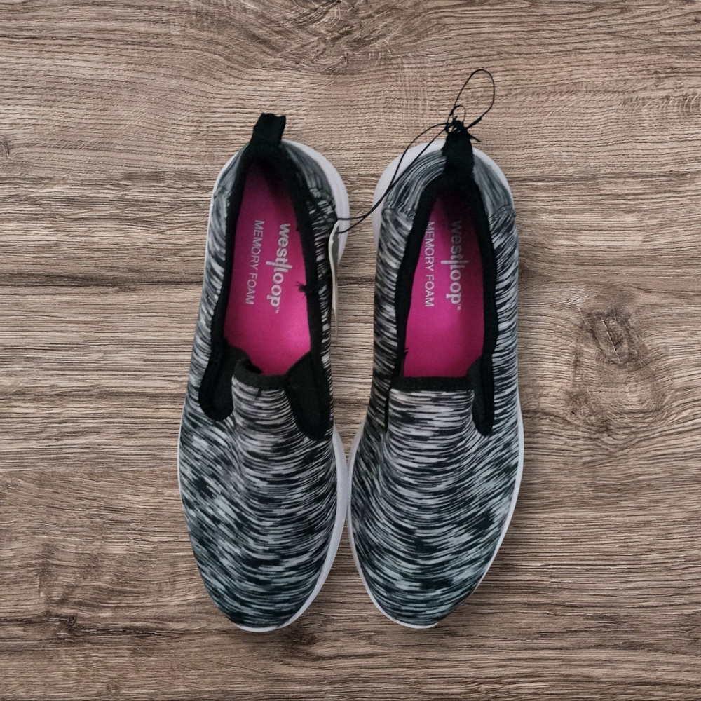 West Loop Women's Black and White Slip-On Shoes